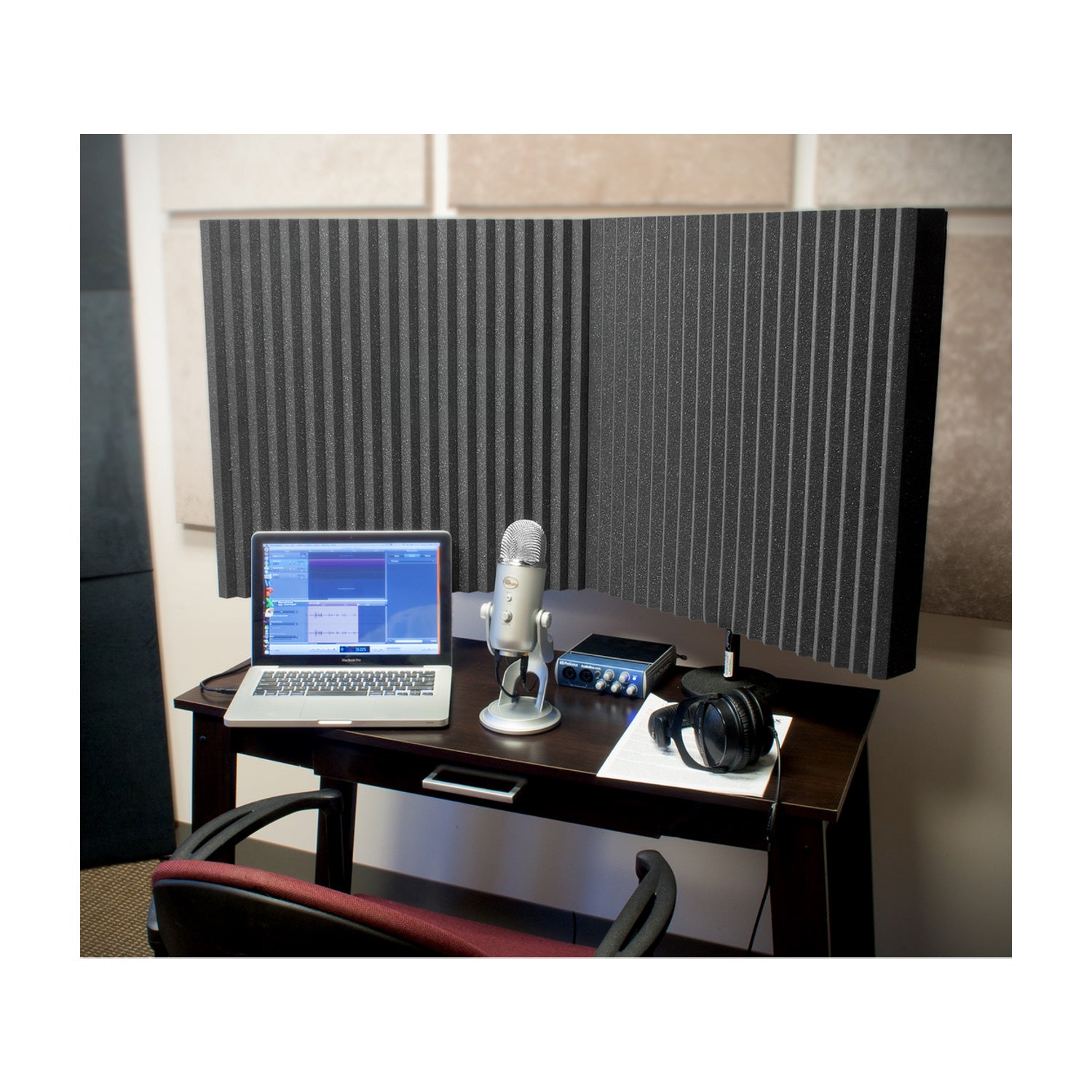Auralex DeskMAX - Desktop Acoustic Treatment Kit (Burgundy)