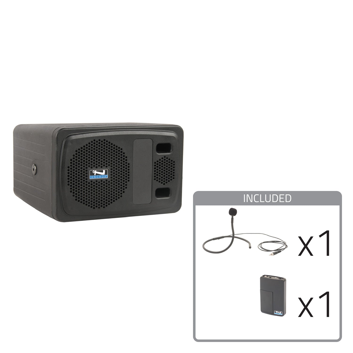 Anchor Audio AN-1000X+ - Portable Powered Monitor Speaker with Wireless Collar Microphone