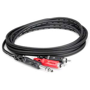 Hosa TRS-201 Send/Return 1/4" - 2 RCA cable 3.3 feet