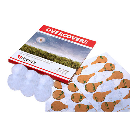 Rycote 75552 Overcover Pack (6 Fur Discs / 30 Stickies) - White