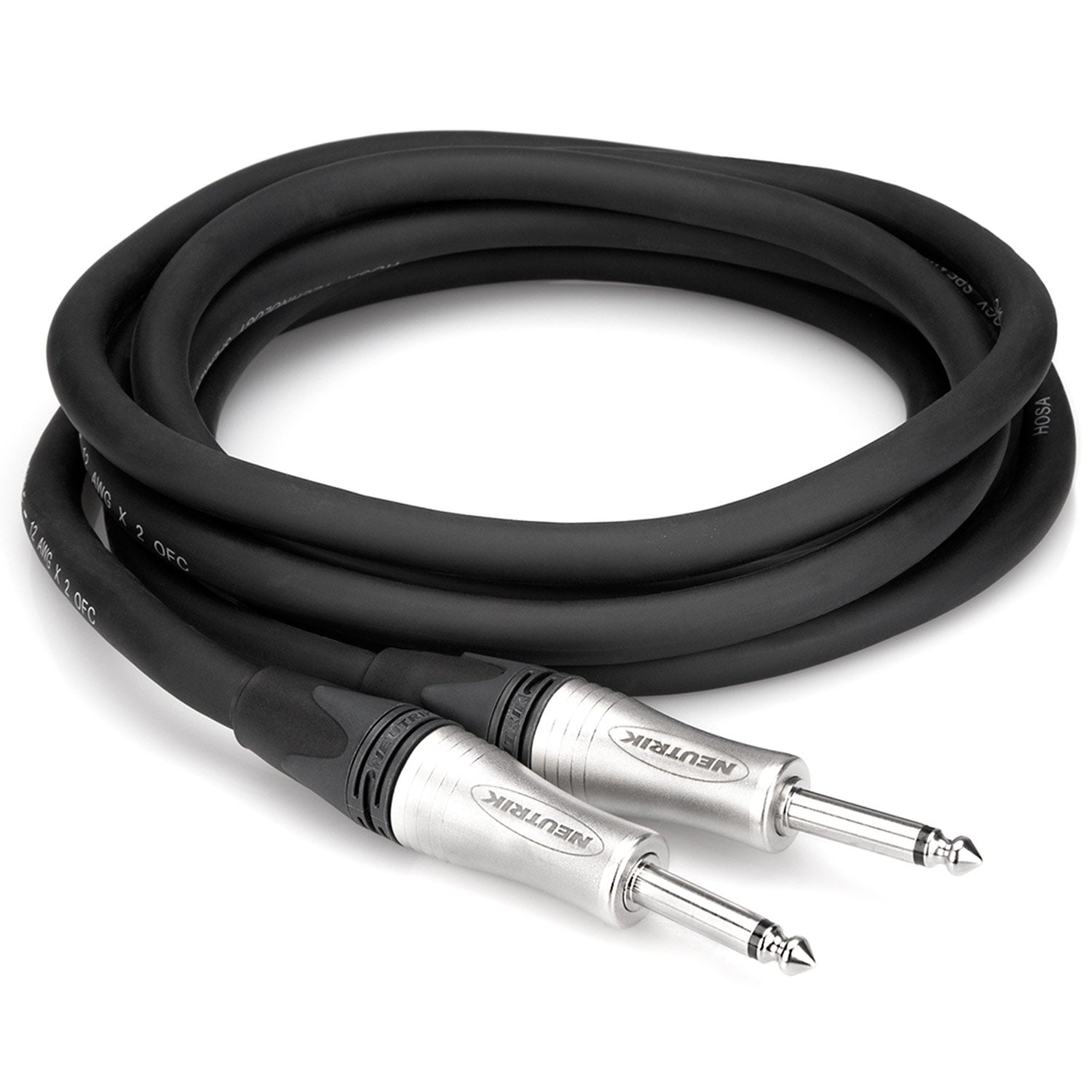Hosa SKJ-275 Edge Speaker Cable, Neutrik 1/4 inch TS to Same, 75 feet