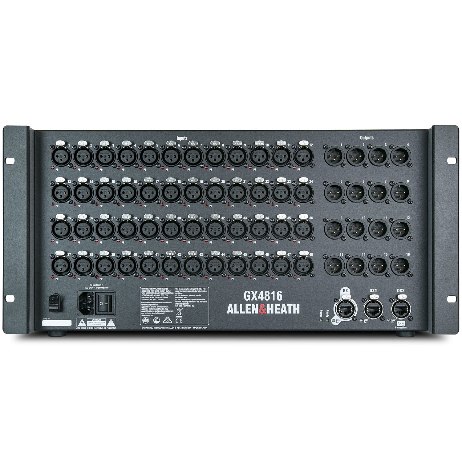 Allen and Heath GX4816 48 XLR Input / 16 XLR Output Audio Expander with DX and ME Connectivity