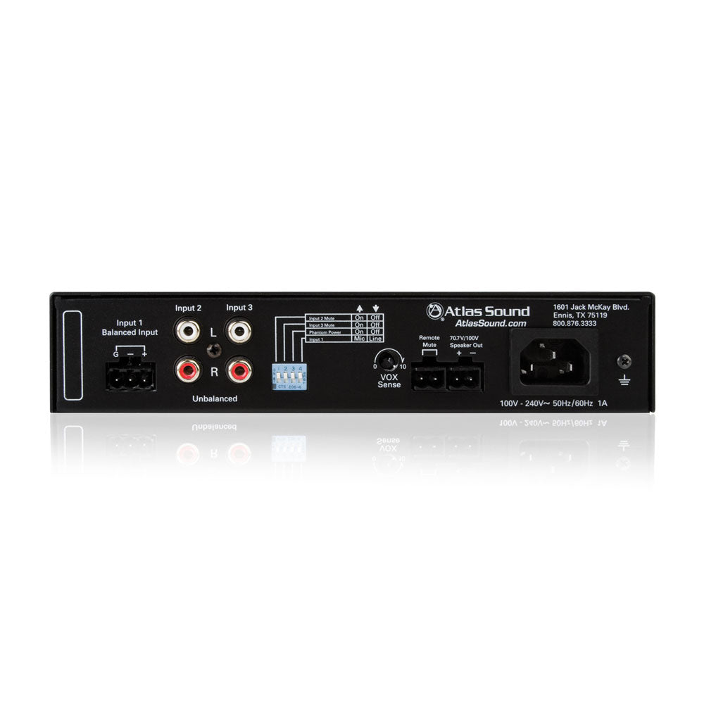 AtlasIED MA60G - 3-Input 60-Watt 70V/110V Mixer Amplifier