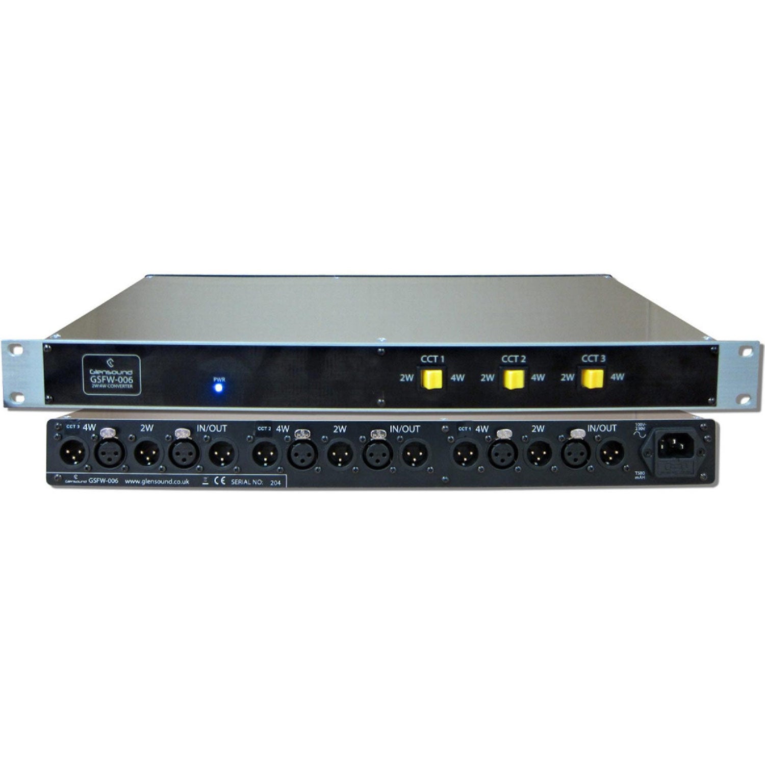 Glensound GS-FW006 - Triple 4 Wire To 2 Wire 1U Rack