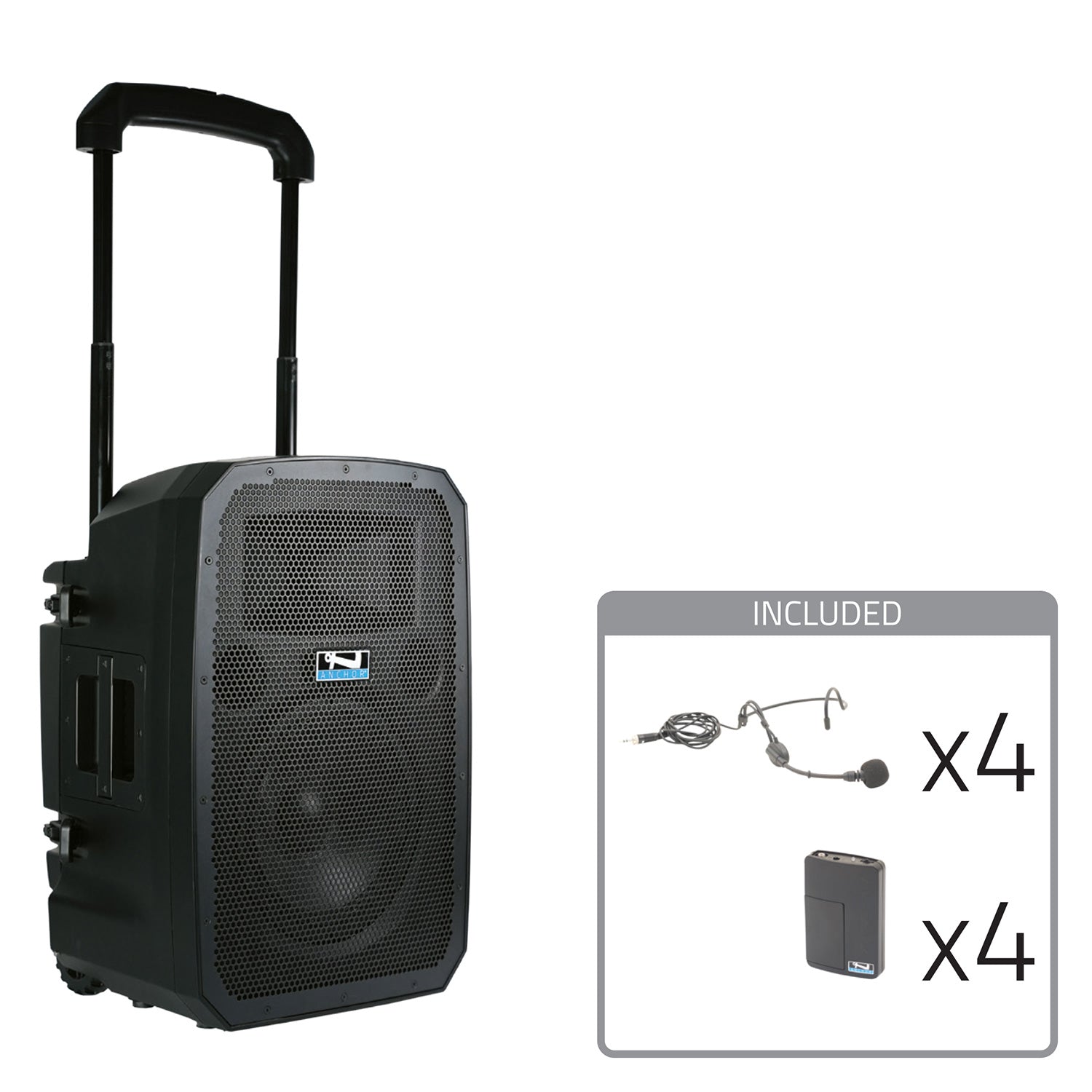 Anchor Audio Liberty 3 Hub - Portable PA Package with 4x Wireless Headset Microphones