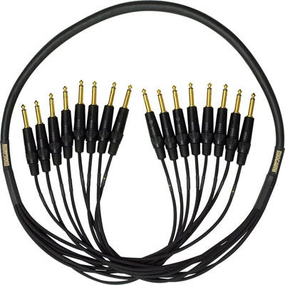 Mogami Gold 8 TS 1/4" Unbalanced to 1/4" Unbalanced 8-Channel Snake - Gold Contacts + 2932 - 20 feet