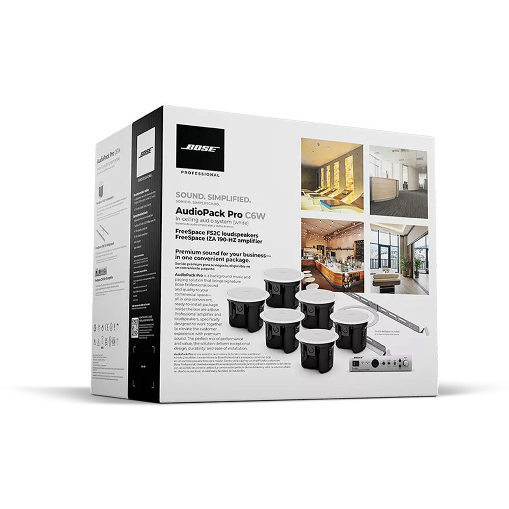 Bose AudioPack Pro C6W - Complete Amp and Ceiling Speaker Package (White)