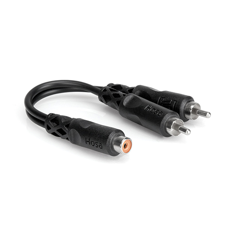 Hosa YRA-105 Y-Cable RCA Female to Two RCA Males 6 Inch
