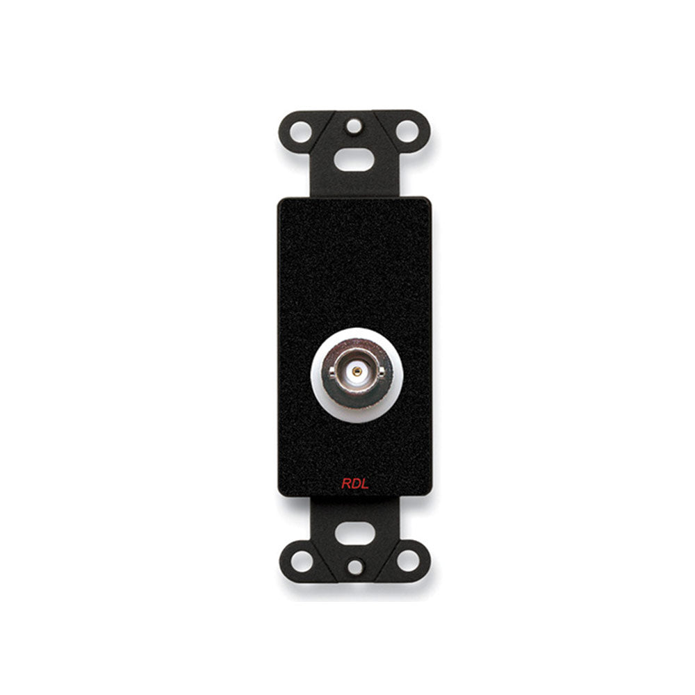 RDL DB-BNC/D Decora Mount Insulated Double BNC Jack (Black)