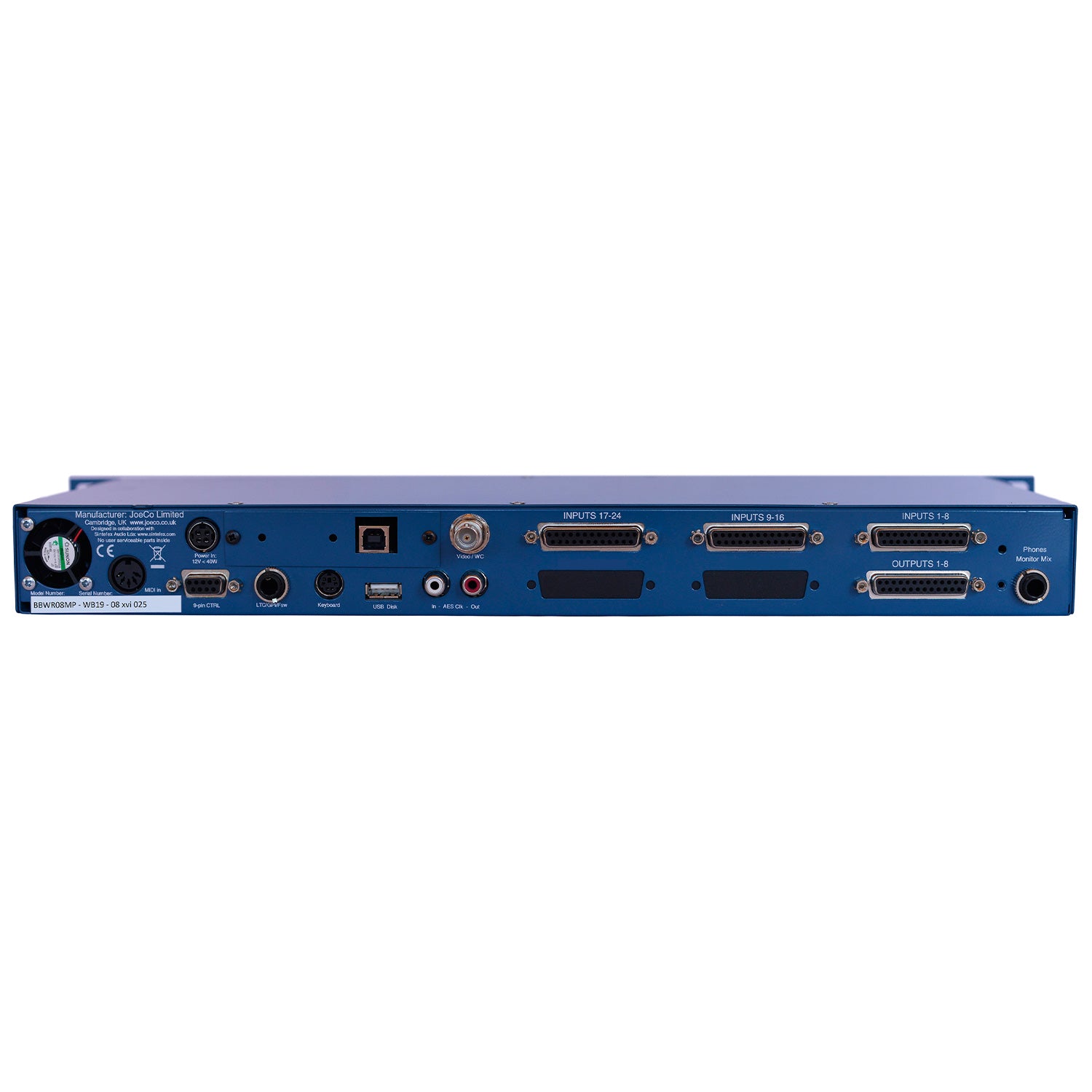 JoeCo BBWR08MP - BlueBox 24-Channel Workstation / Interface / Recorder (8 Mic Preamps)
