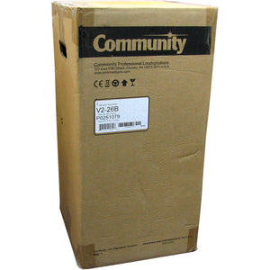 Community V2-26B Two-Way Full-Range Compact Loudspeaker System - Black/Single