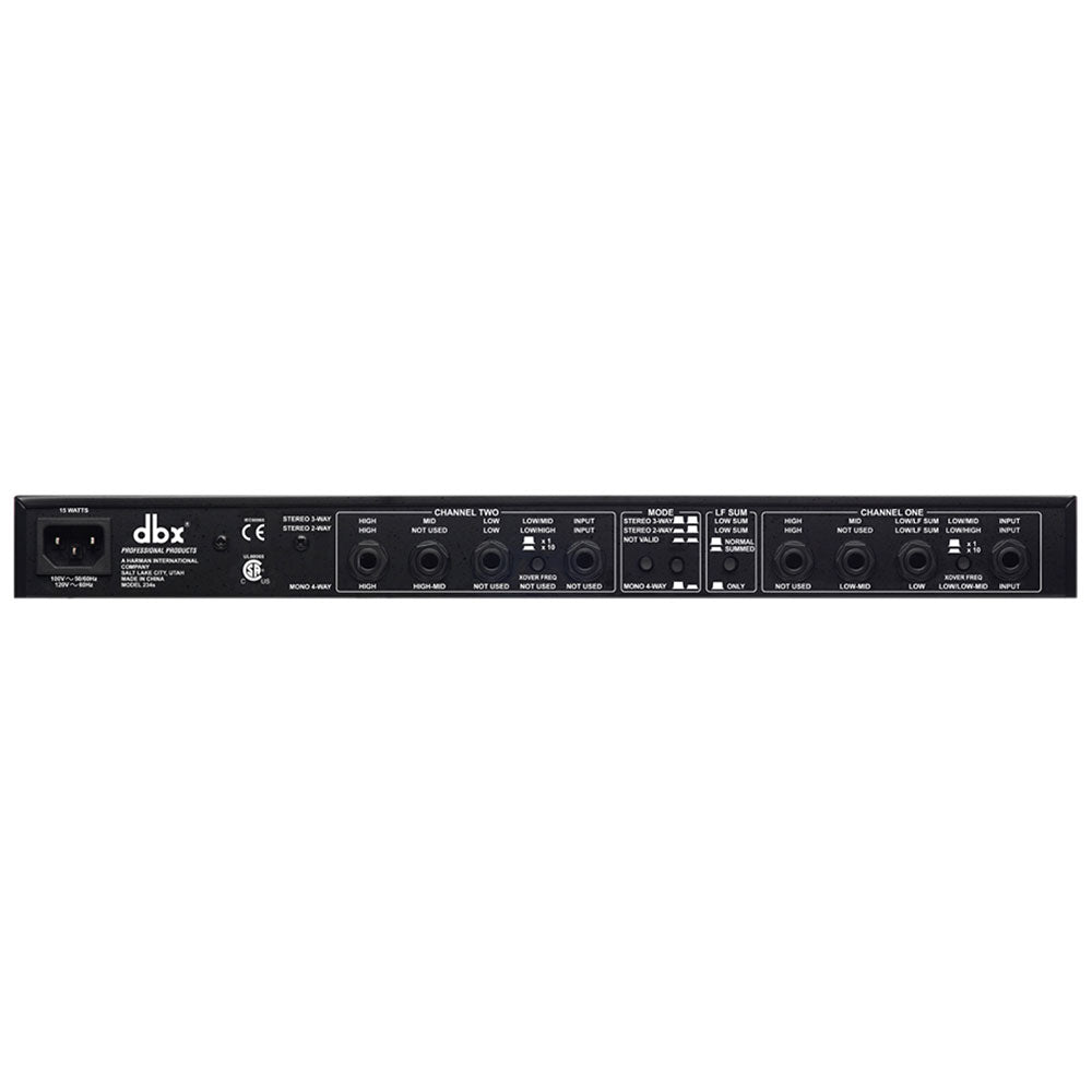 DBX 234s Stereo 2/3 Way or Mono 4-Way Crossover