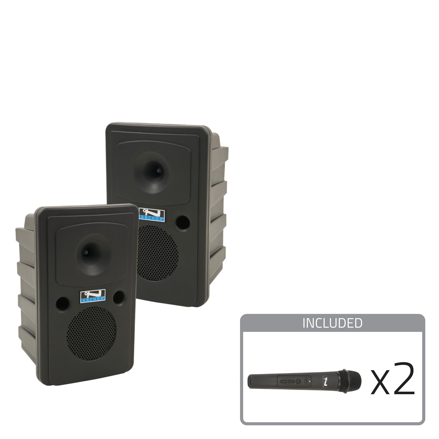 Anchor Audio Go Getter 2 Air X2 - Portable PA Package with 2x Wireless Handheld Microphones