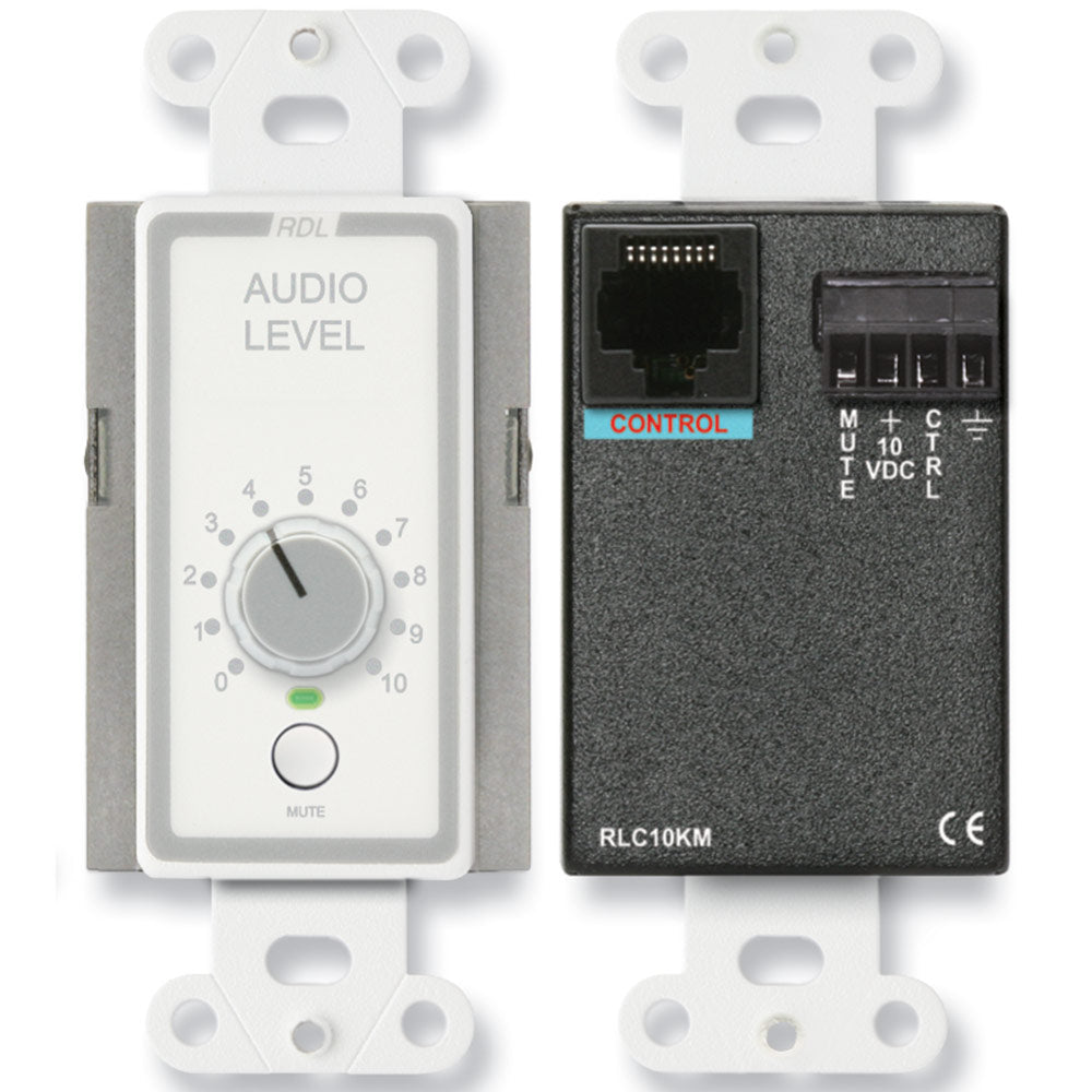 RDL D-RLC10KM Remote Level Control - 0 to 10K Ohm with Muting (White) - Custom Engraving Option