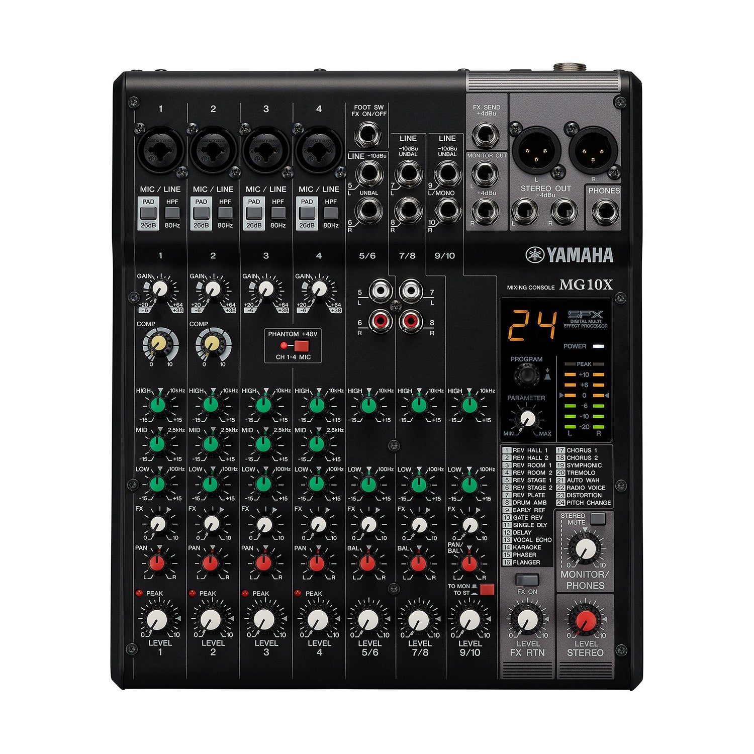 Yamaha MG10X CV - 10-Channel Mixer with Effects