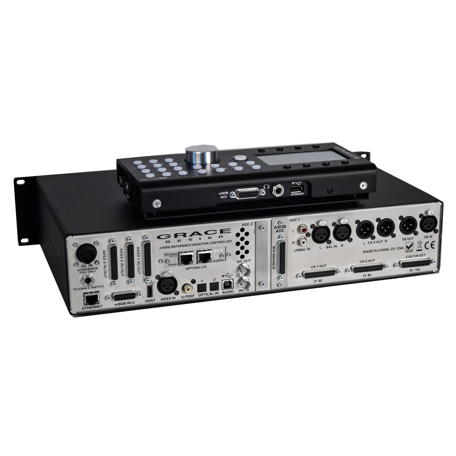 Grace Design m908 - Surround Sound Monitor Controller (Ravenna / ADC-1 Options)
