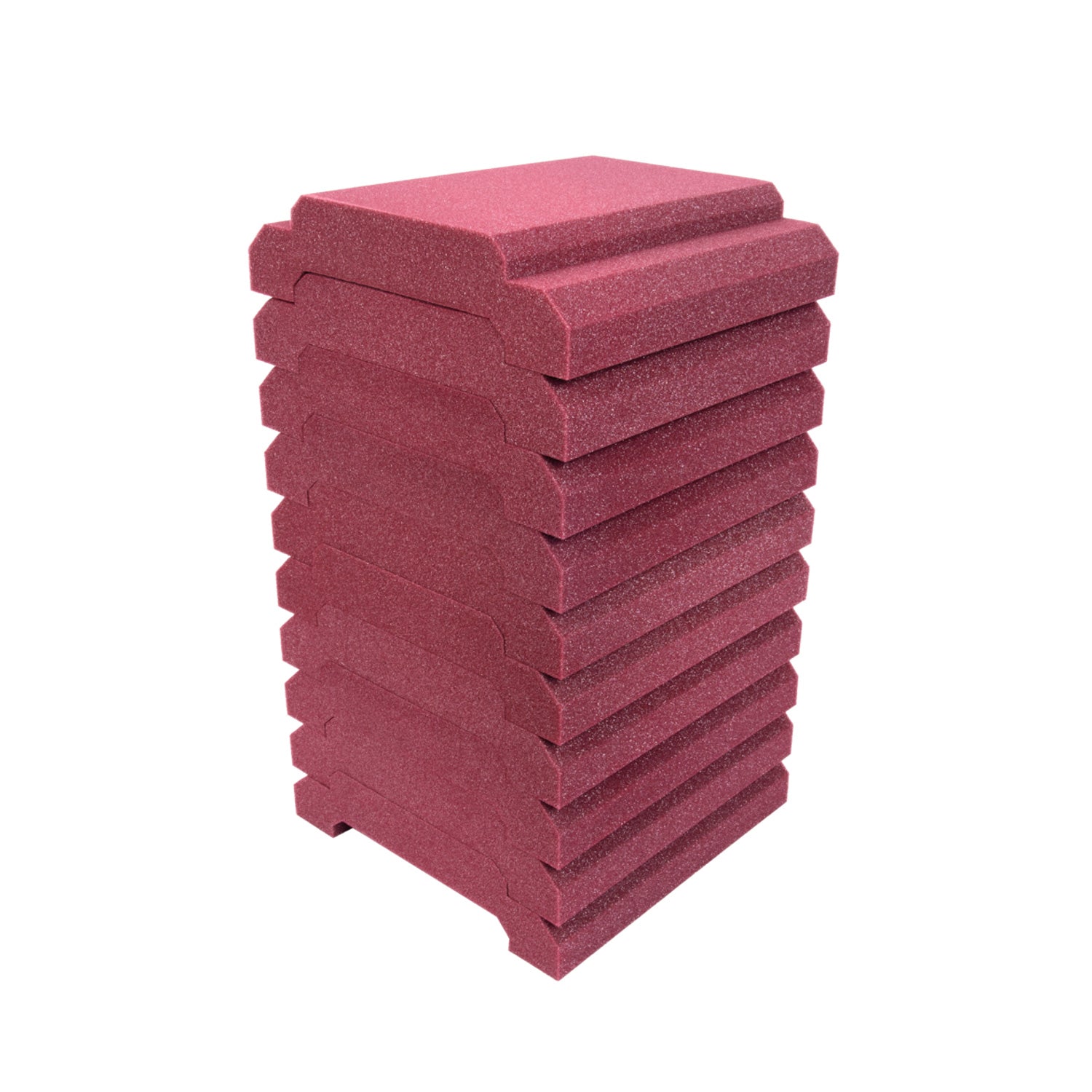 Auralex Studiofoam Royale - WaveCave 1x1 Foot Absorption Panels (Burgundy / Box of 10)