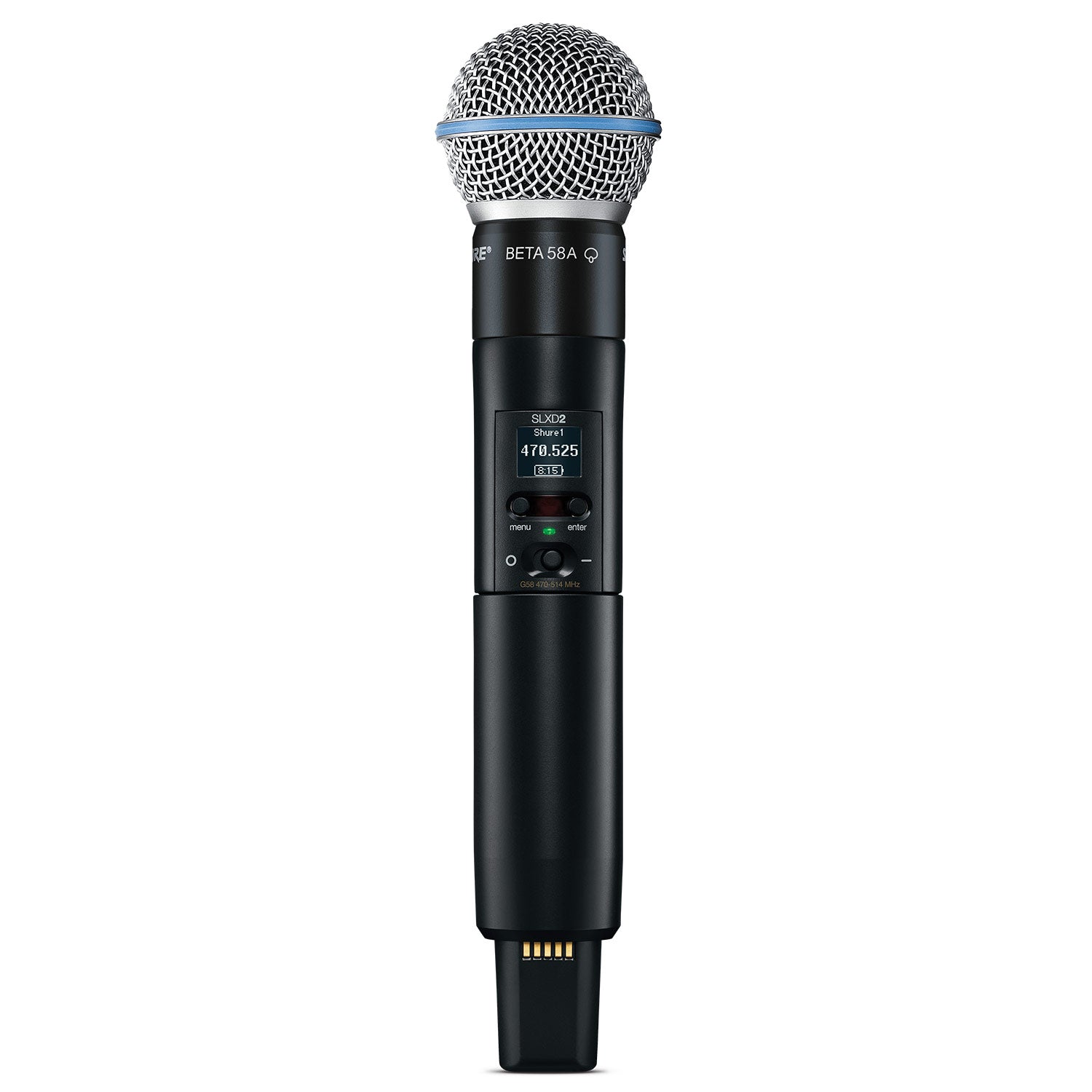 Shure SLXD2/B58 Handheld Digital Wireless Transmitter with Beta 58 (G58 Band / 470-514 MHz)