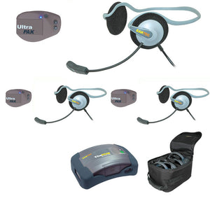 Eartec UPMON3 - 3-Person Intercom System (HUB / 3 UltraPAK Beltpacks / 3 Monarch Headsets)