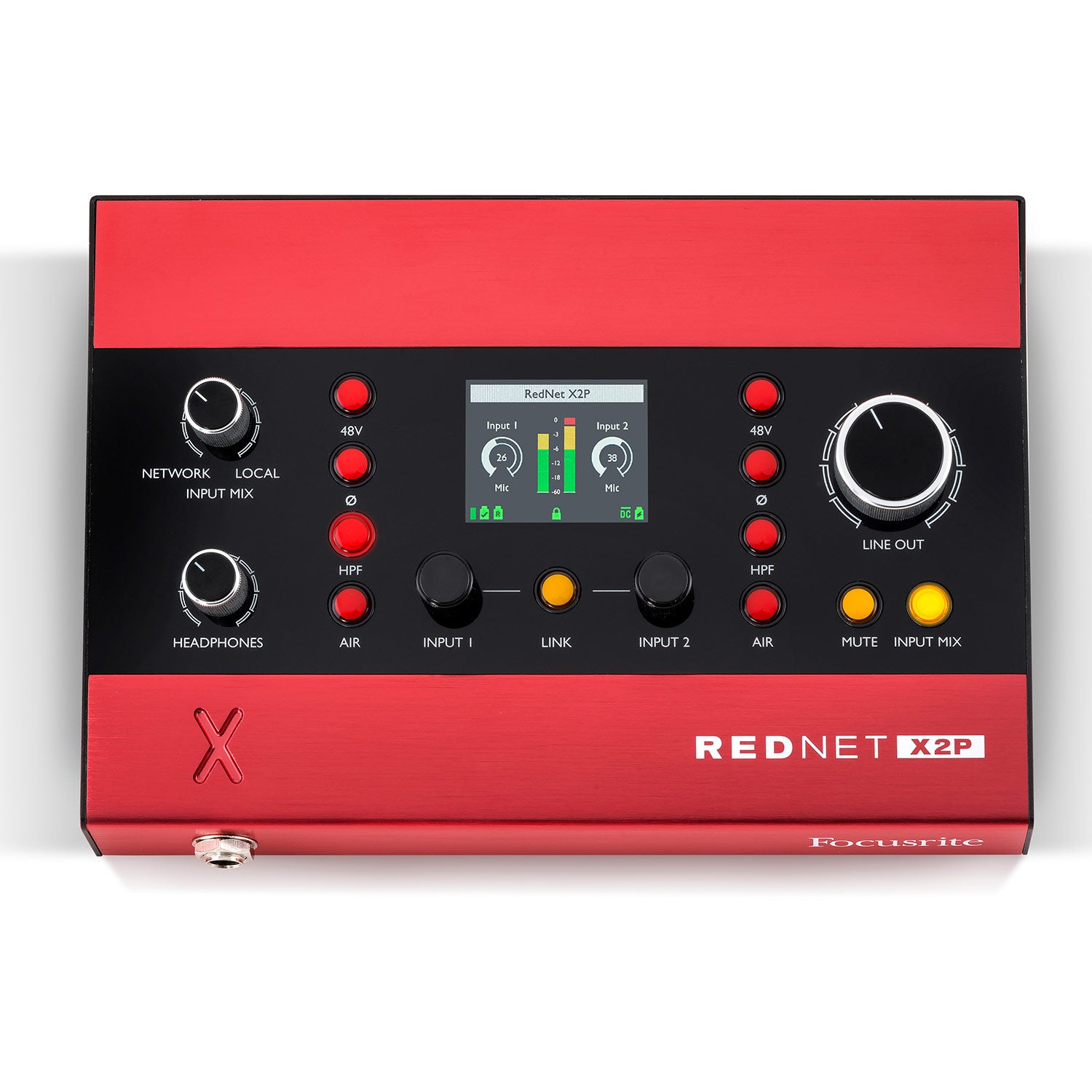 Focusrite RedNet X2P 2-Input/2-Output Dante Audio Interface