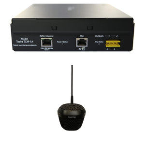 Biamp Parle TCM-1A - BeamTracking Ceiling Microphone with PoE Amplifier (Black)