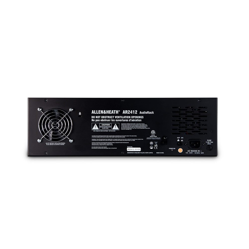 Allen and Heath AR2-2412 24-Input/12-Output Audio Rack for GLD Series (Black)
