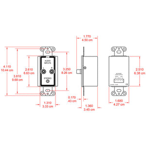 RDL D-CIJ3D Consumer Input Jacks Ð Stereo - Custom Engraving Option