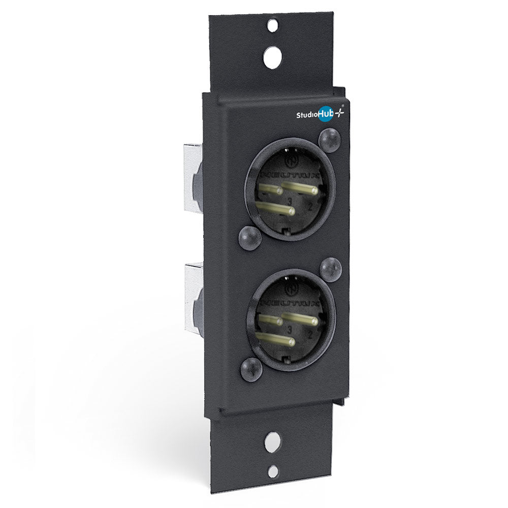 StudioHub SH-2XLRM Dual XLR (Male) Adapter Panel