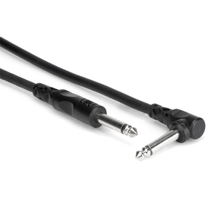 Hosa CPP-103R 1/4 in TS to Right-angle 1/4 in TS Unbalanced Interconnect, 3 feet