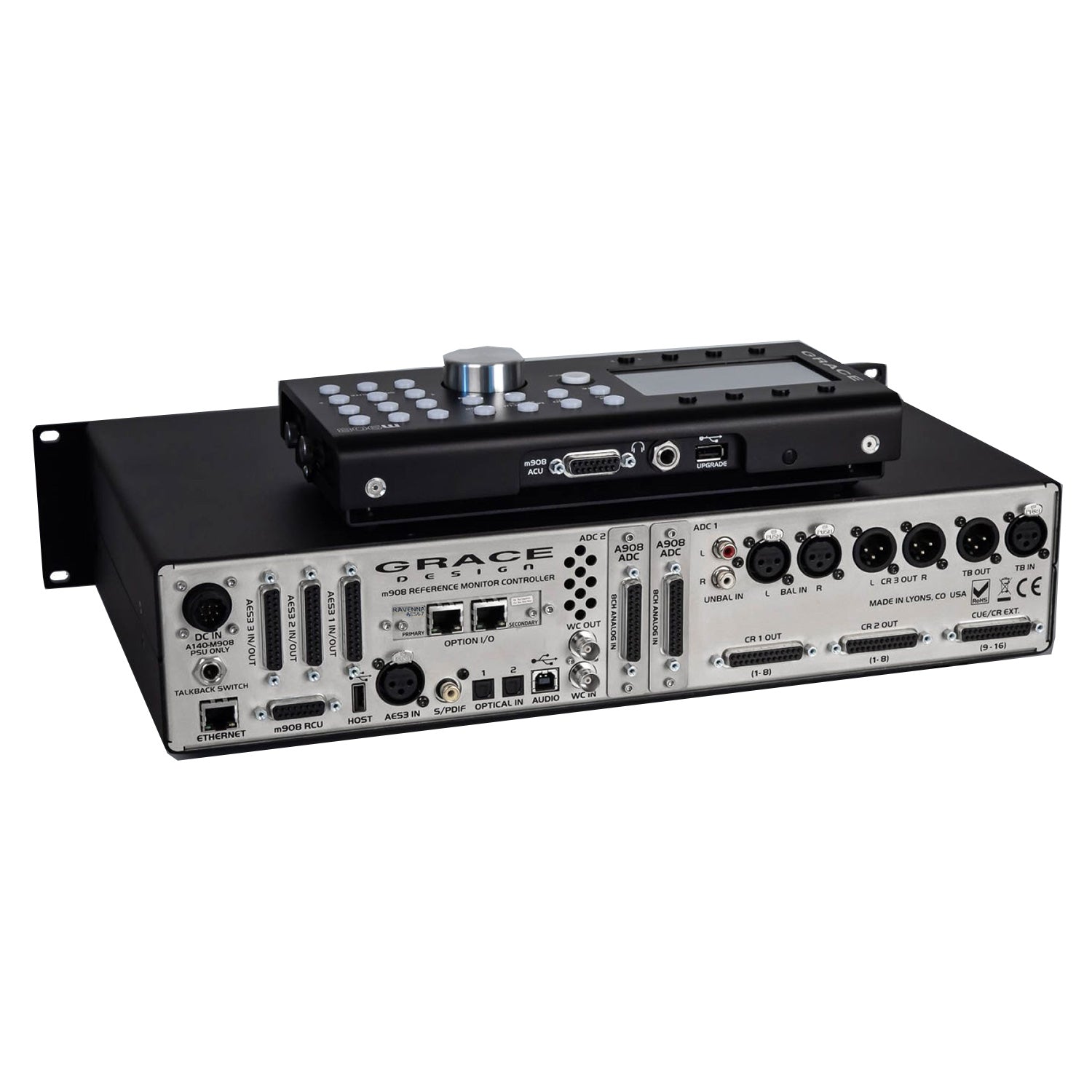 Grace Design m908 - Surround Sound Monitor Controller (Ravenna / ADC-1 / ADC-2 Options)