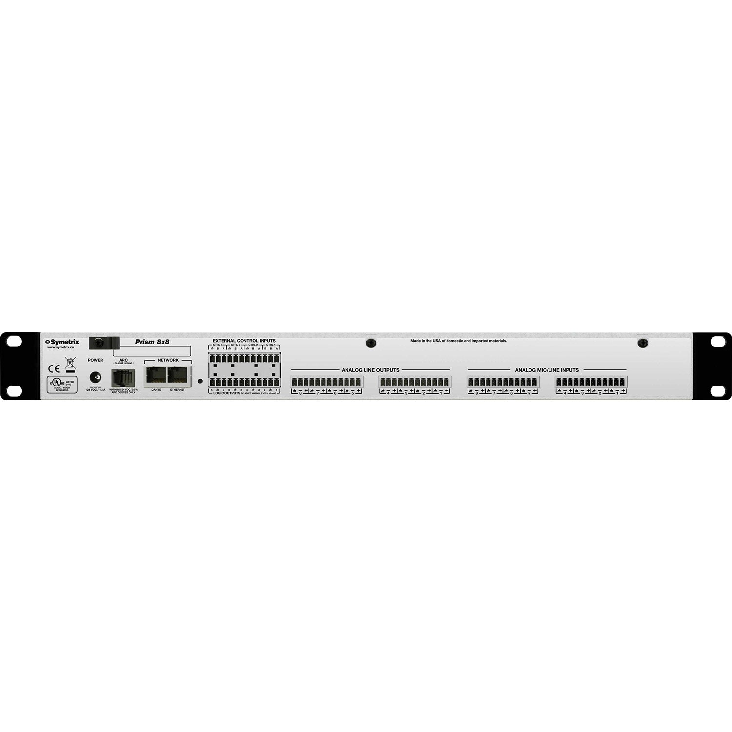 Symetrix Prism 8x8 - 8-Input 8-Output Analog to Dante Interface