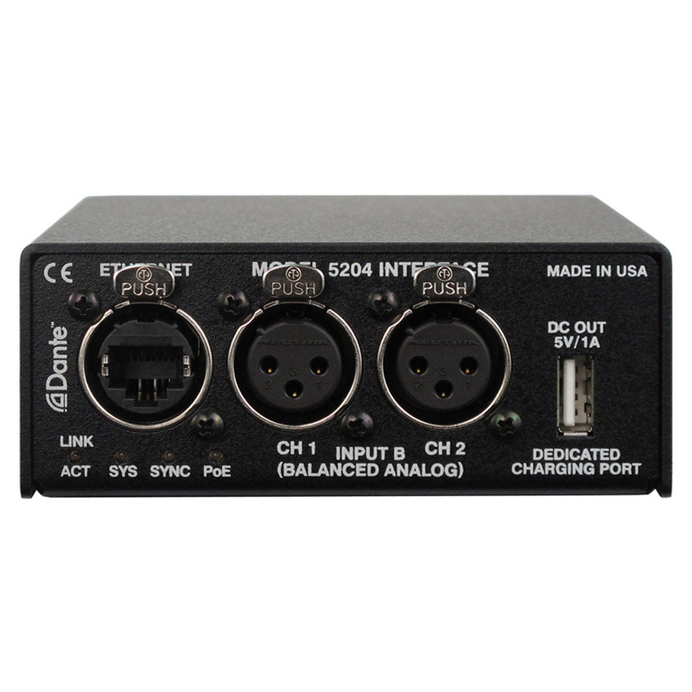 Studio Technologies Model 5204 Dual Line Input to Dante Interface