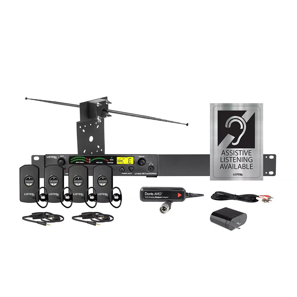 Listen Technologies LS-31-072-D - Listen iDSP Essentials Level 2 Stationary RF System (72 MHz with Dante)