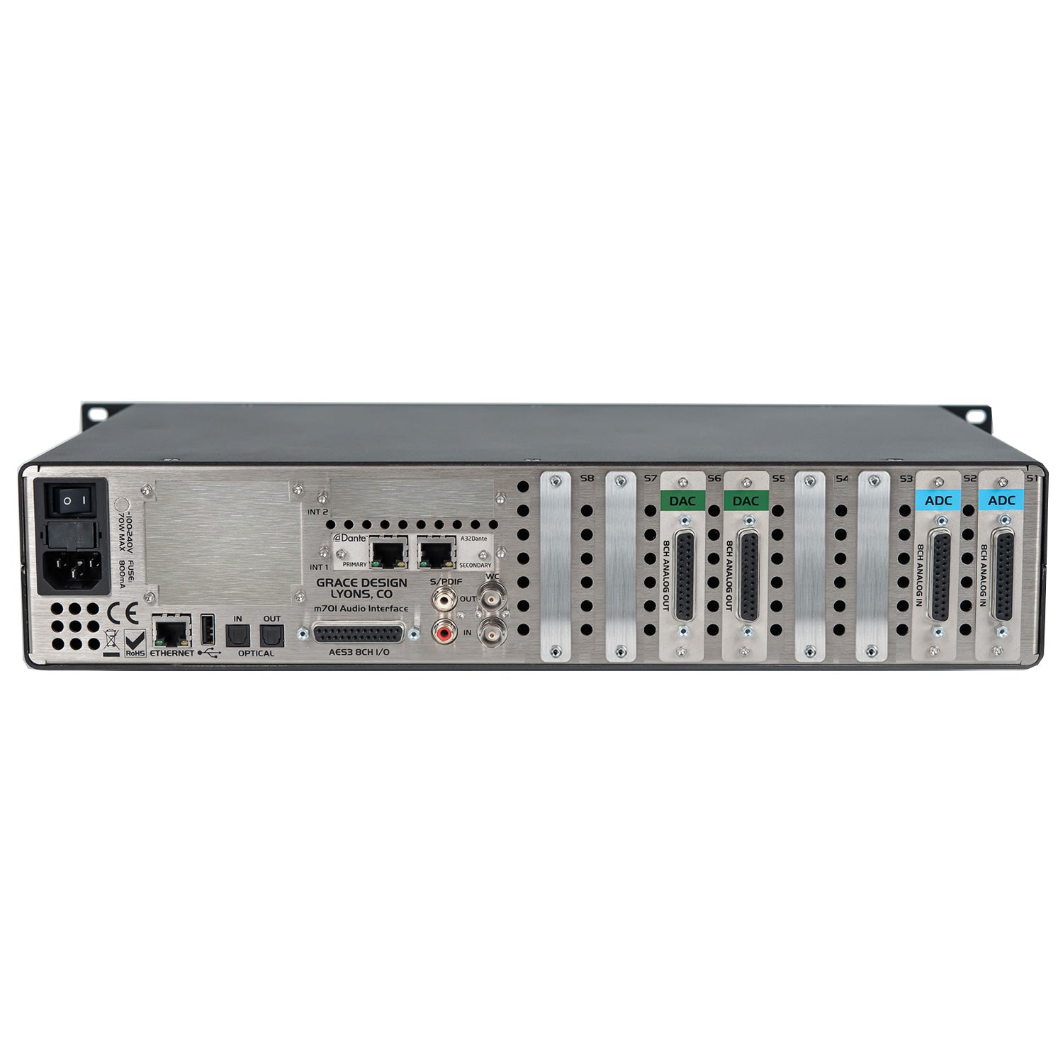 Grace Design m701 - Multi-Format Audio Interface and AD/DA Converter (16x16 Analog / Dante)