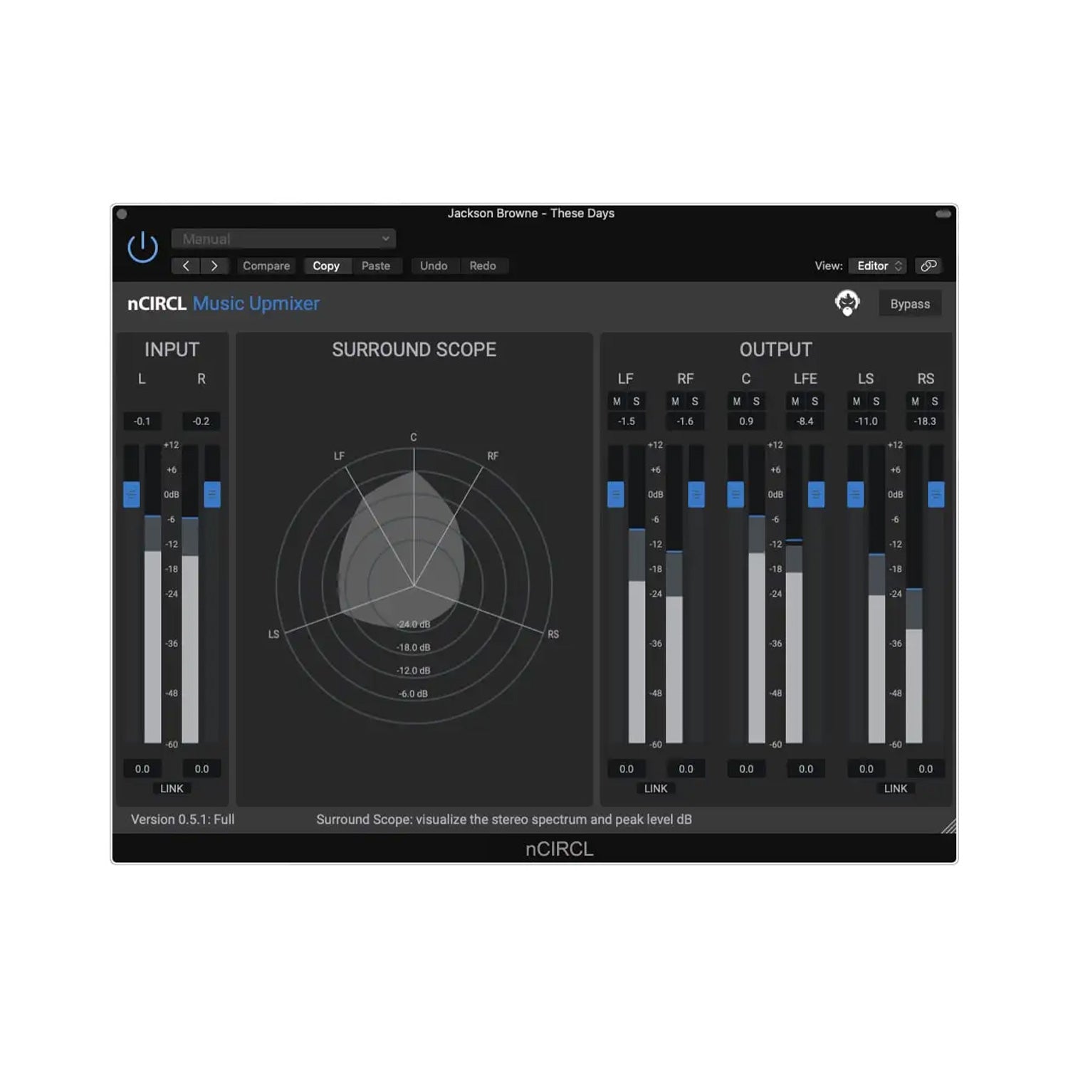Angry Audio nCircl - Stereo to 5.1 Upmixer Software (Standalone/VST/AU)