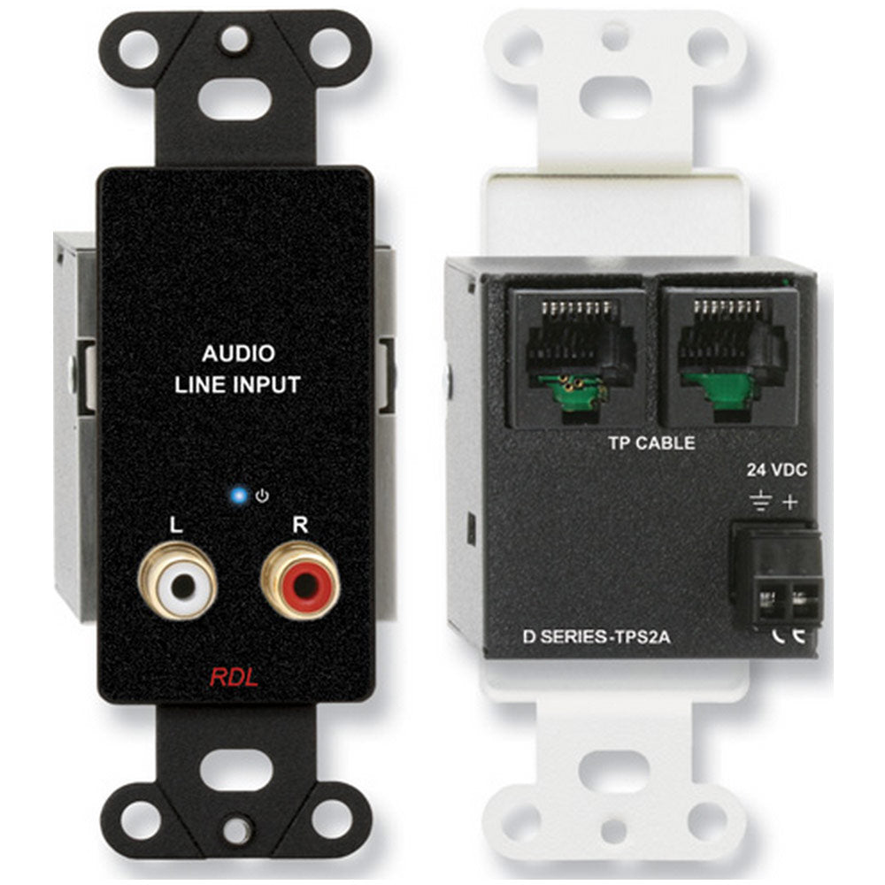 RDL DB-TPS2A Decora Mount Active Format-A Sender - RCA Input (Black)