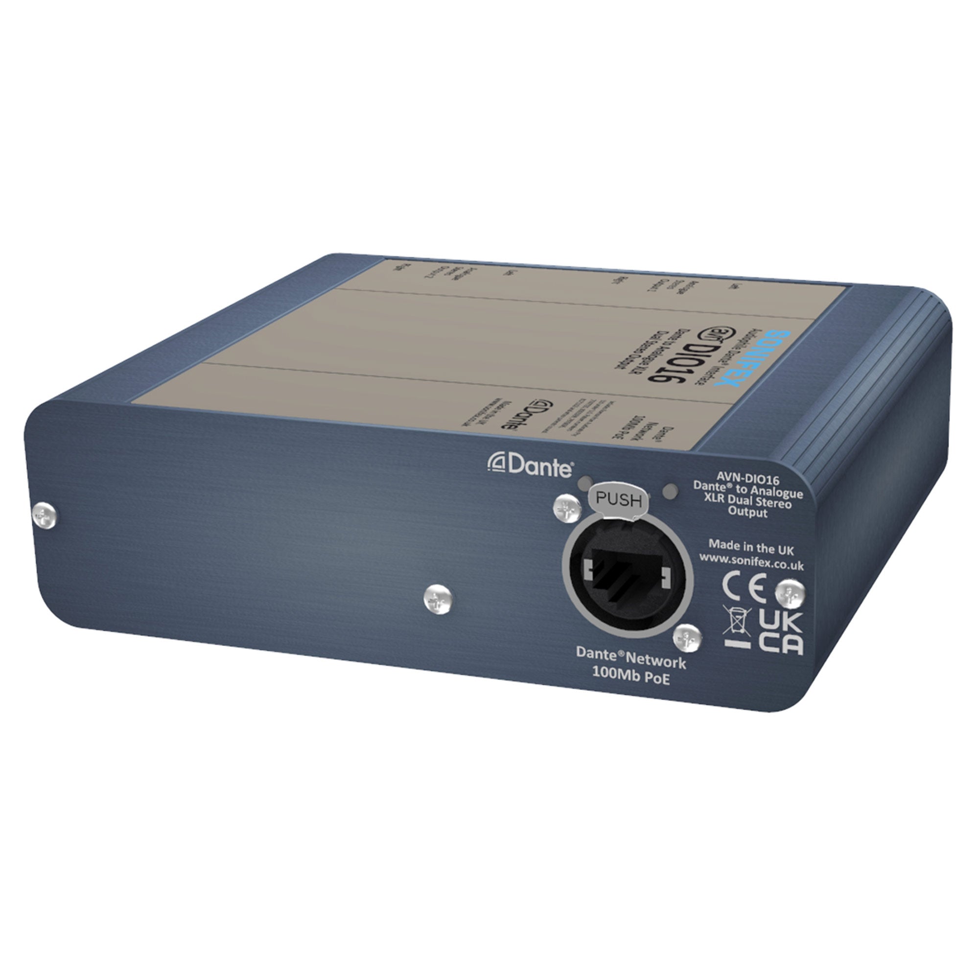 Sonifex AVN-DIO16 - Dante to 4 Analog XLR Output Interface