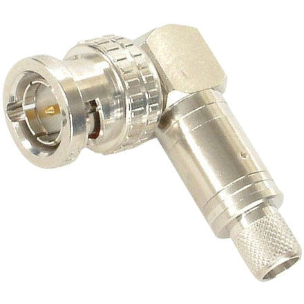 Canare BCP-LC5F Right Angle 75 Ohm BNC Crimp Plug, Pin & Sleeve for Canare 5CFB & Belden 9290/1189A