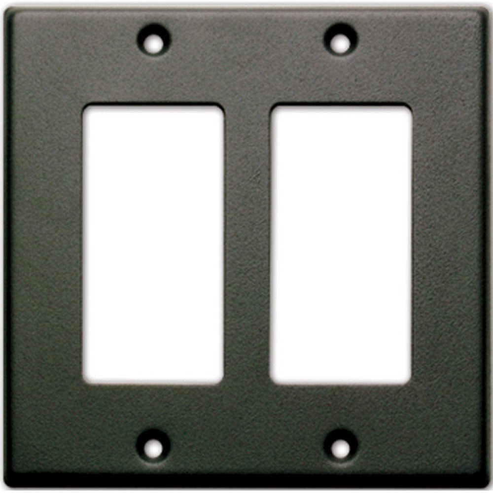 RDL CP-2B Double Gang Decora Cover Plate (Black)
