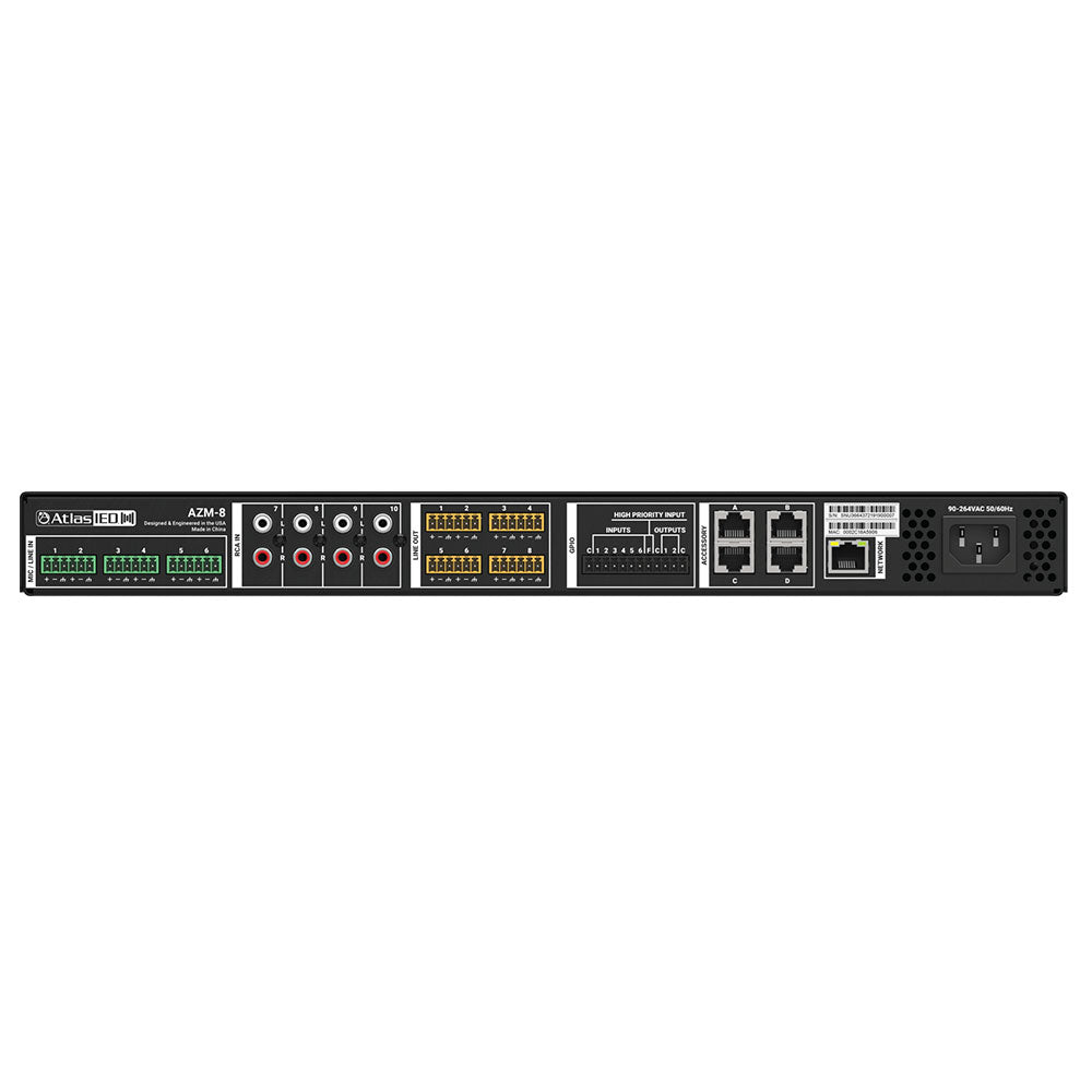 AtlasIED AZM8 - 8-Zone Audio Processor for Atmosphere System