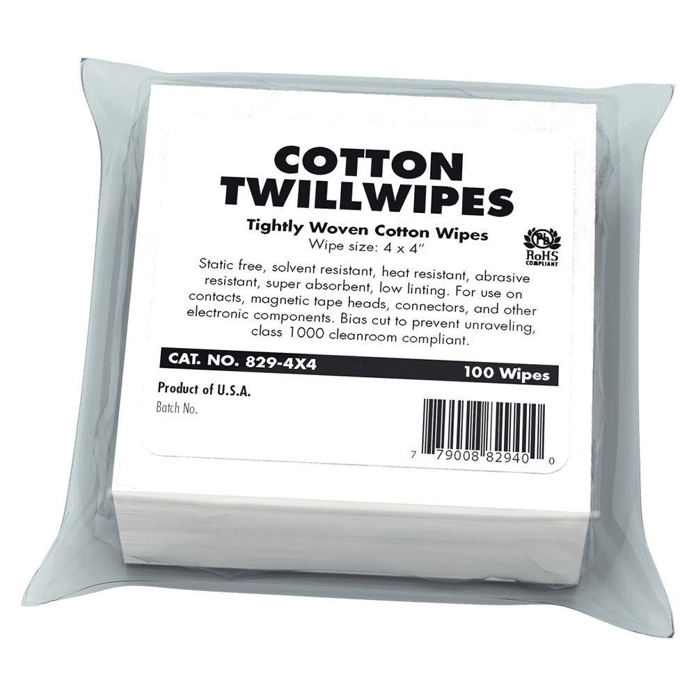 MG Chemicals 829-4X4 - TwillWipes Cleaning Wipes (100 Pack)
