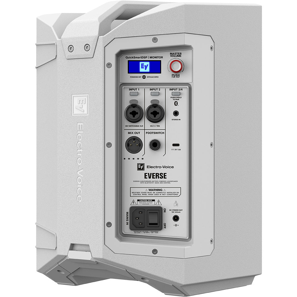 Electro-Voice EVERSE 8 - Weatherized Battery Powered PA Loudpspeaker (White)