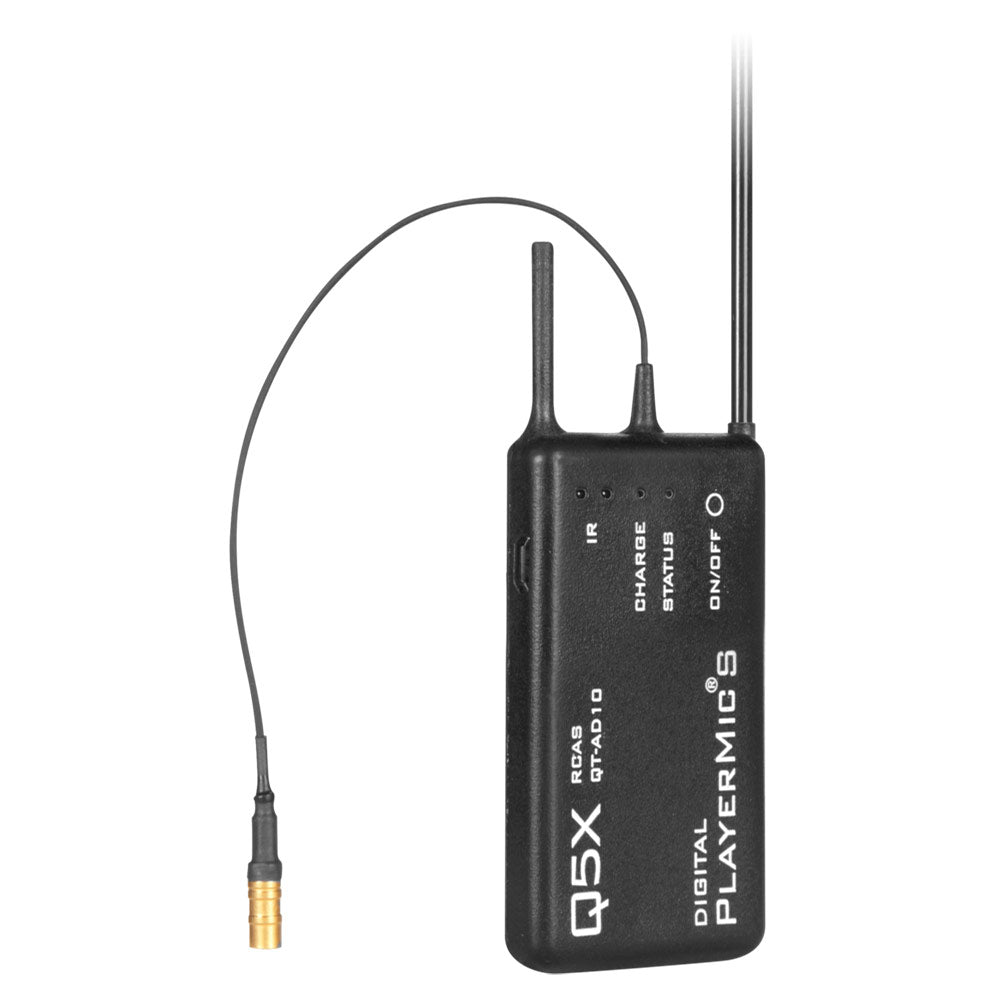 Shure Q5X QT-ADP10S PLAYERMIC Short Flexible, Rubber Bodypack Transmitter (K55 Band / 606-694 MHz)
