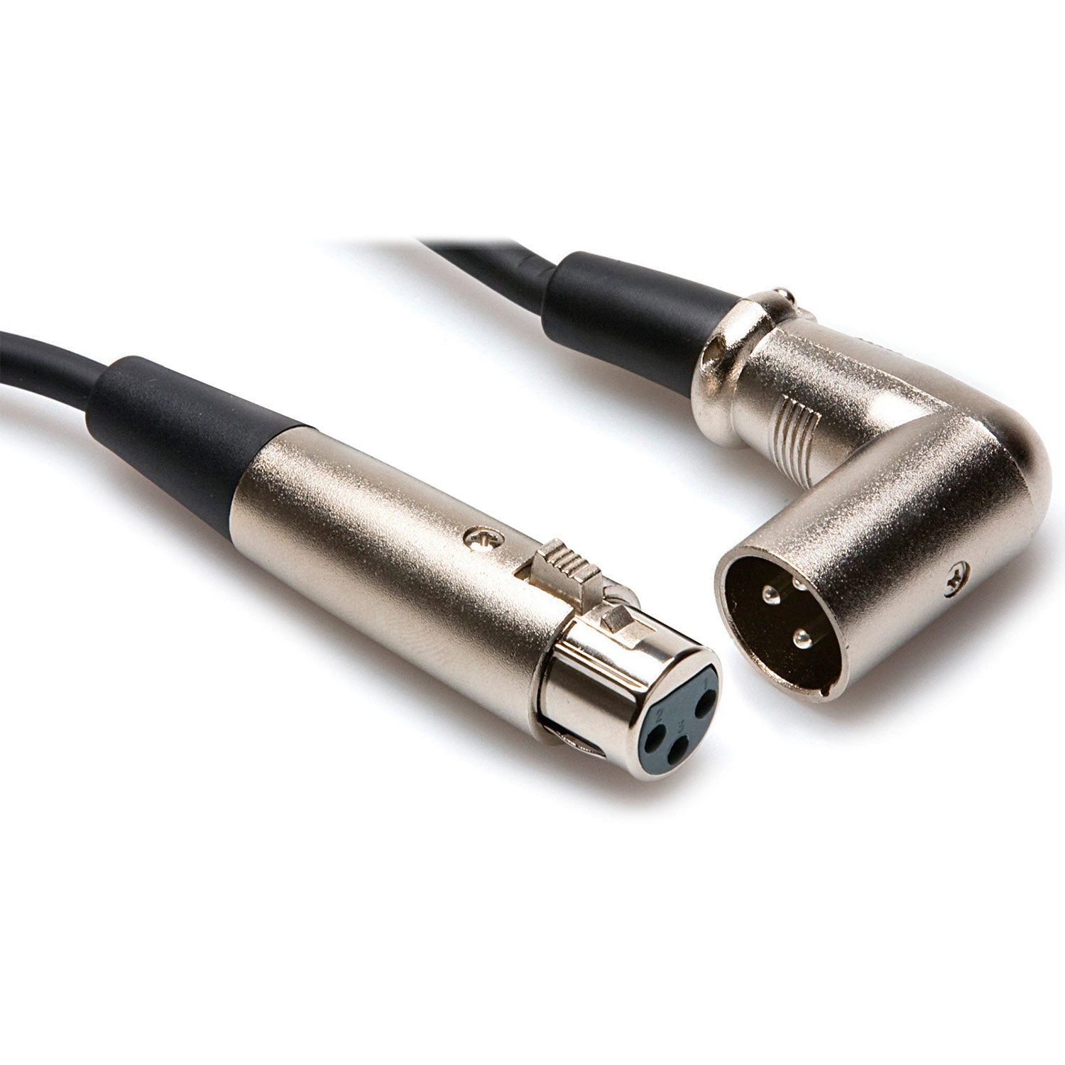 Hosa XRR-103 Balanced Interconnect, XLR3F to Right-angle XLR3M, 3 feet