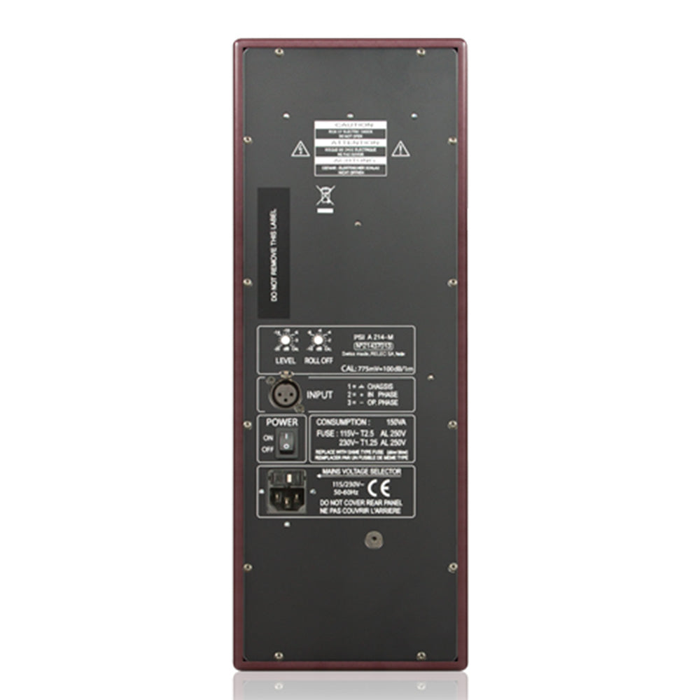 PSI Audio A214-M - Active Two-Way Center Channel Reference Monitor (Red)