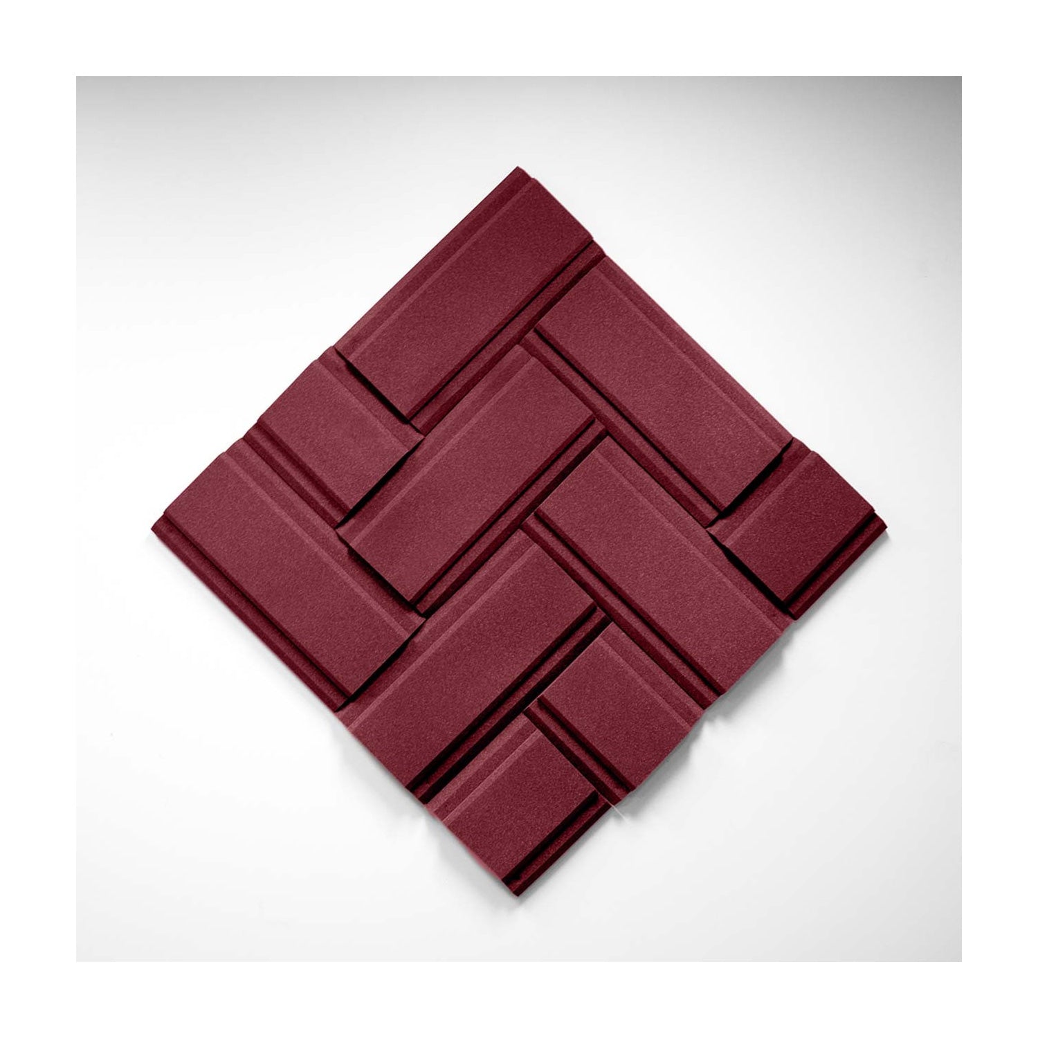 Auralex Studiofoam Royale Herringbone - Acoustic Absorption Panels (Burgundy / Box of 16)