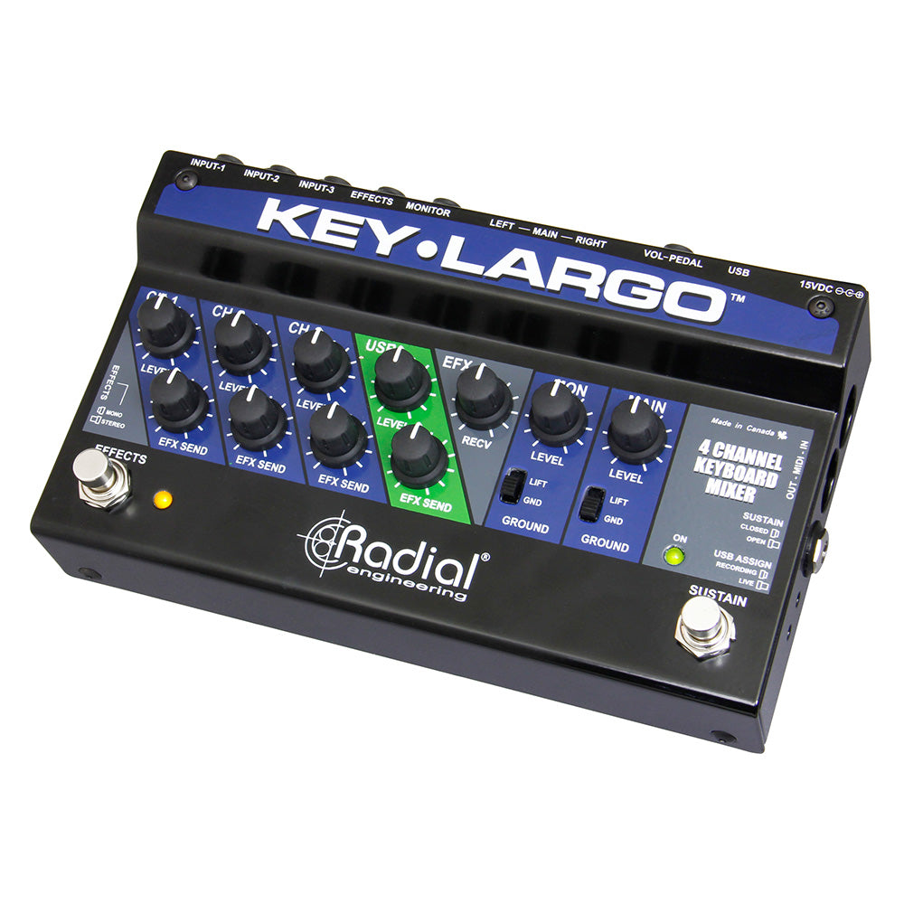 Radial Engineering Key-Largo - Compact Keyboard Mixer and DI