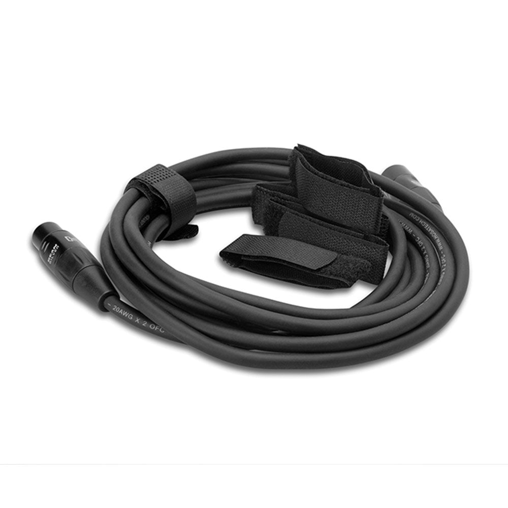 Hosa WTI-148G-20 Hook and Loop Organizer, Black, Center-pass Gap, 0.75 inches x 8 inches