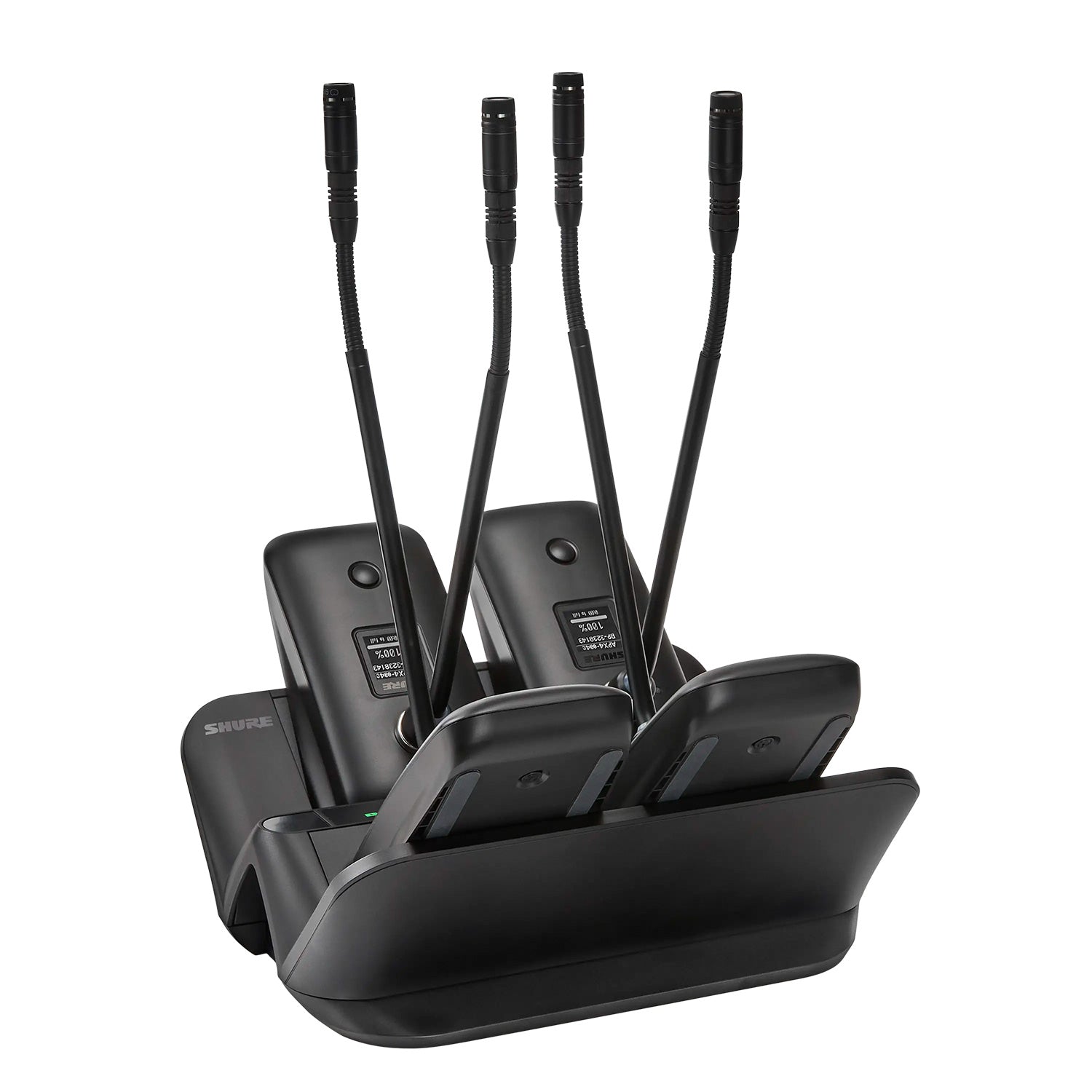 Shure MXWNDX4G - 4-Bay Networked Charging Station for MicroFlex Wireless neX2 Gooseneck Transmitters