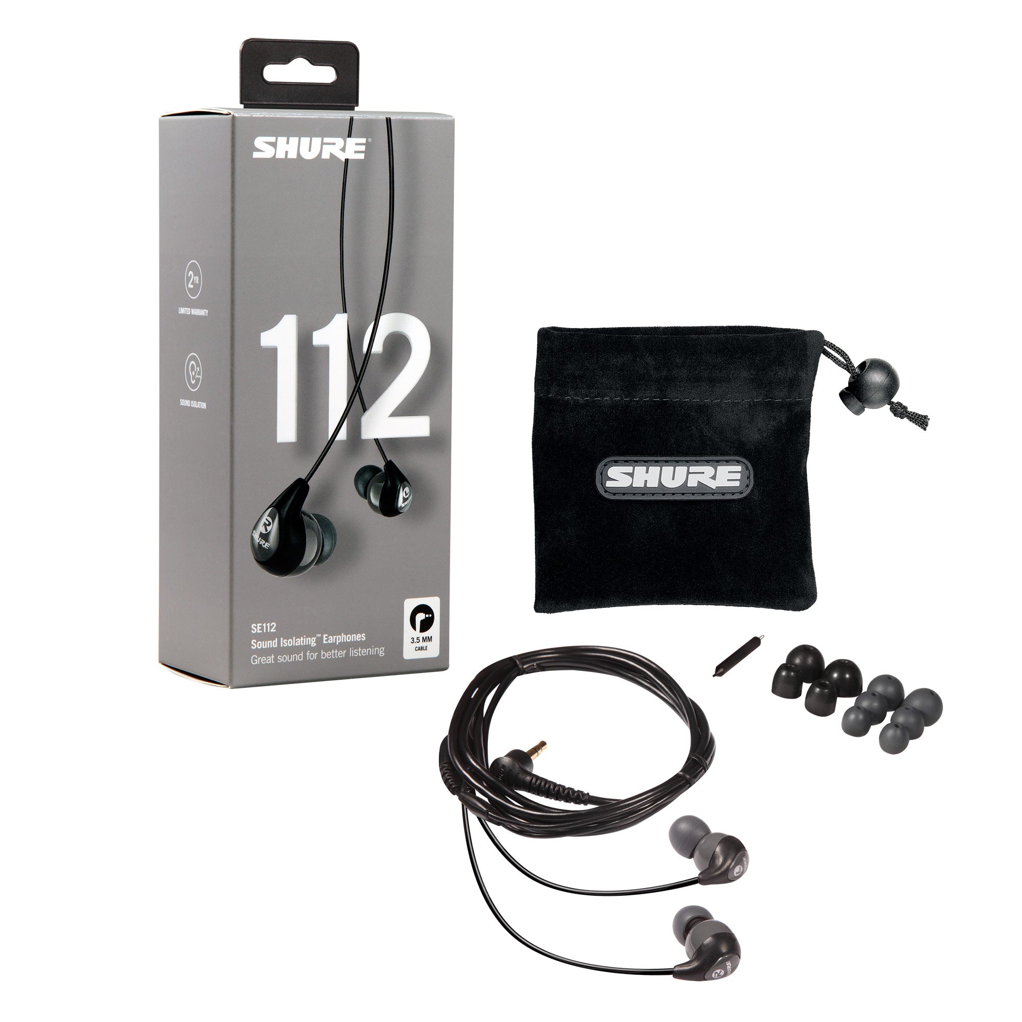 Shure SE112-GR Sound Isolating Earphones